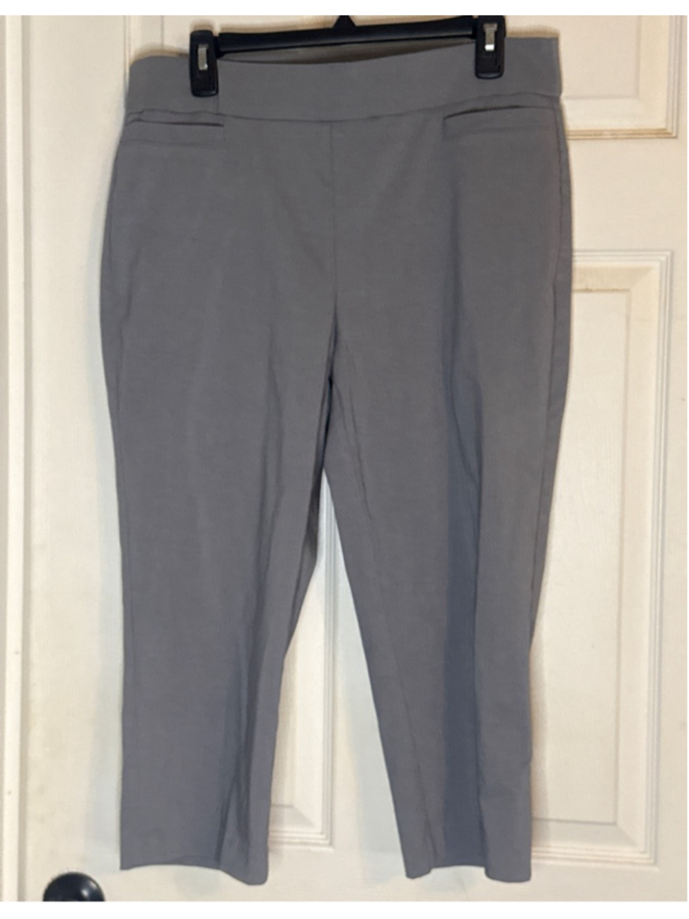 Kim Rogers Gray Ankle Cropped Pants Size 12